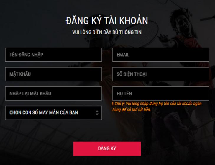 Form đăng ký tài khoản lucky88 Form đăng ký tài khoản lucky88